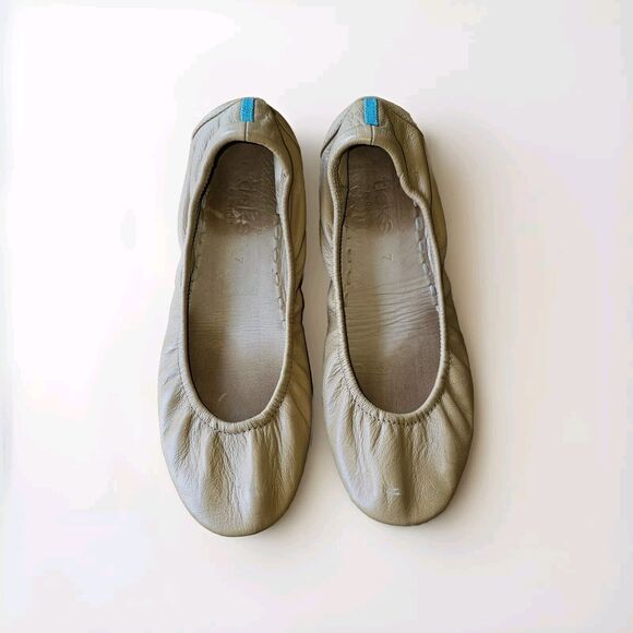 Tieks by Gavrieli womens Camel tan brown leather ballet flats size 7 Travel City - Picture 1 of 5